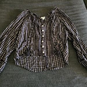 AE Plaid Blouse, NWOT - MOVING SALE